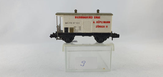 Chariot à bière SwissToys 9 SiTB "Brauerei Enge A. Hürlimann" avec tableau noir et boîte à notes orig. 