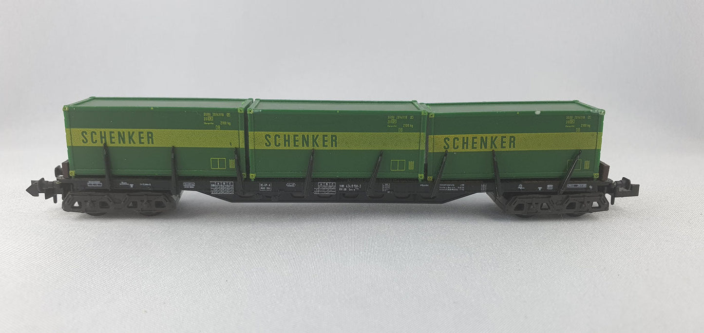 Minitrix 51 3512 00 DB Containertragwagen "Schenker" (DG681)