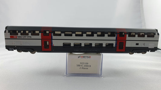 Hobbytrain 25109 SBB Doppelstockwagen IC 2000 2. Kl OVP (DP32)