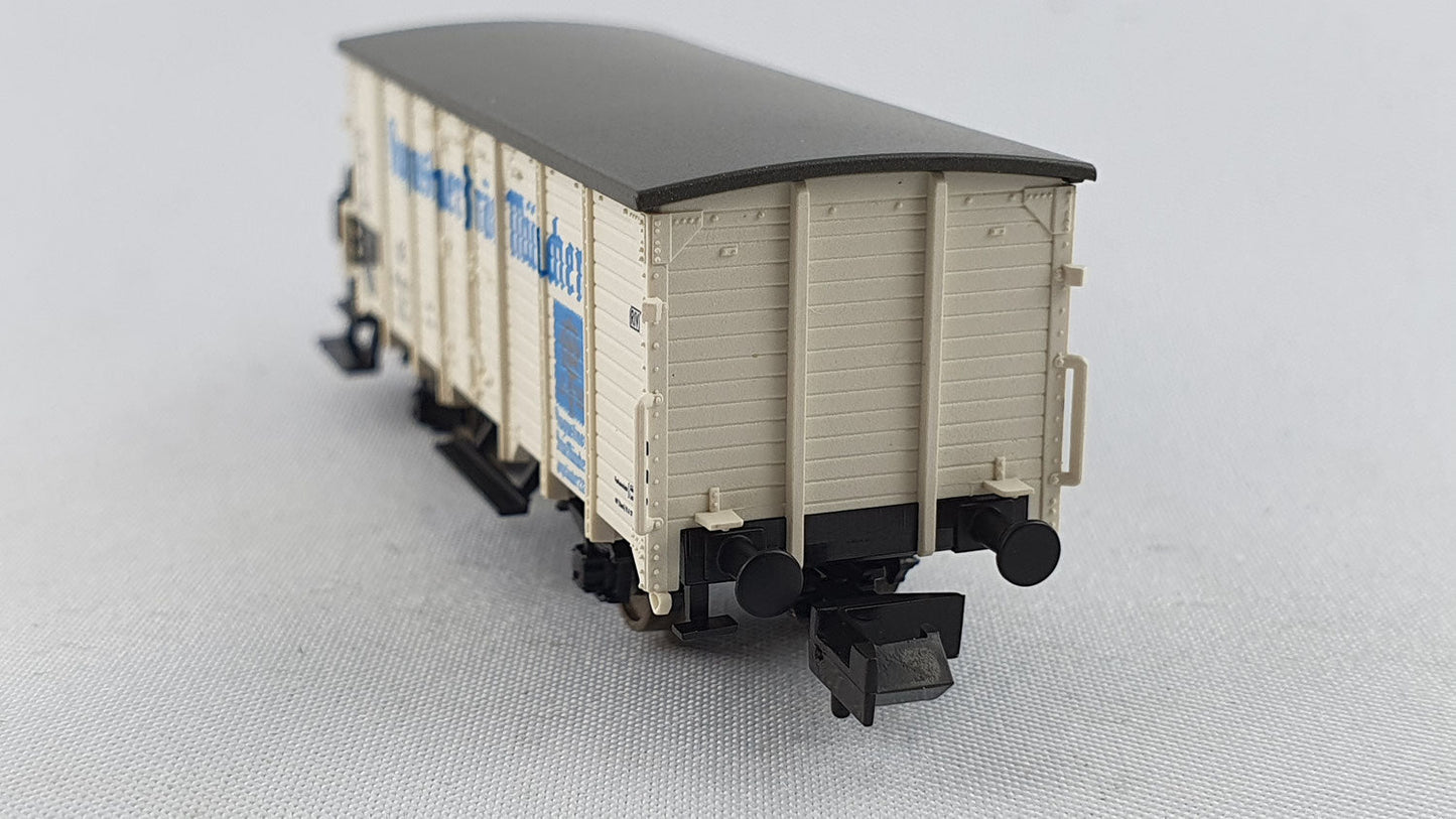 Fleischmann 828346 DB Kühlwagen "Augustiner Bräu München" mit Bremserhaus "Exklusivmodell 2002" OVP (DG270)