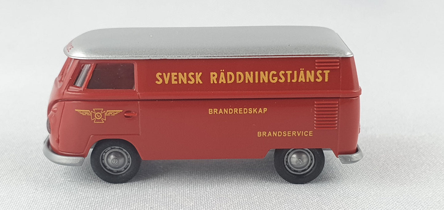 Brekina 1429 VW T1 Svensk Räddninstjönst OVP (Bre1429) S-Modell