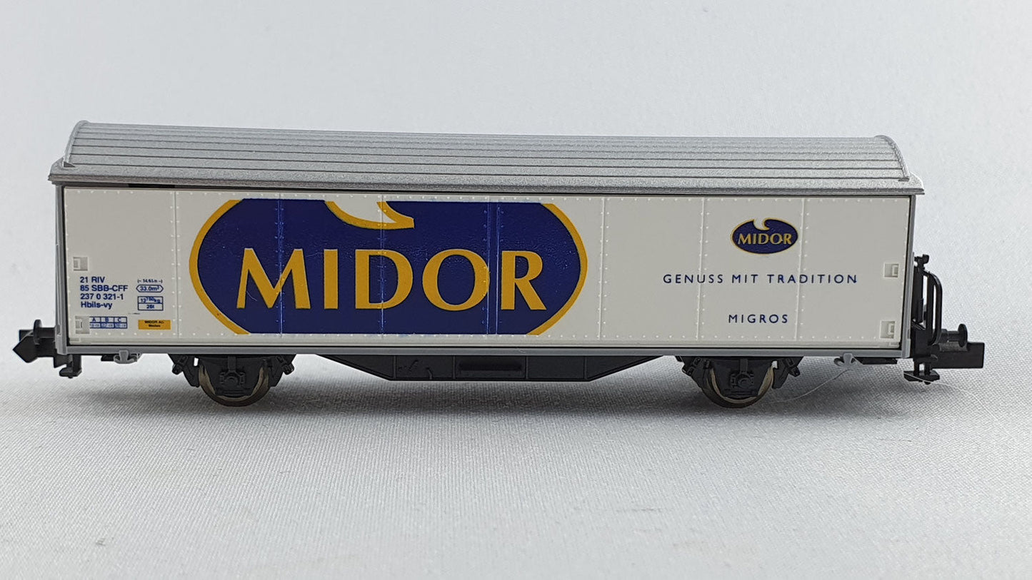 Minitrix 15605.900 SBB Schiebewandwagen "MIDOR" OVP (DG111)
