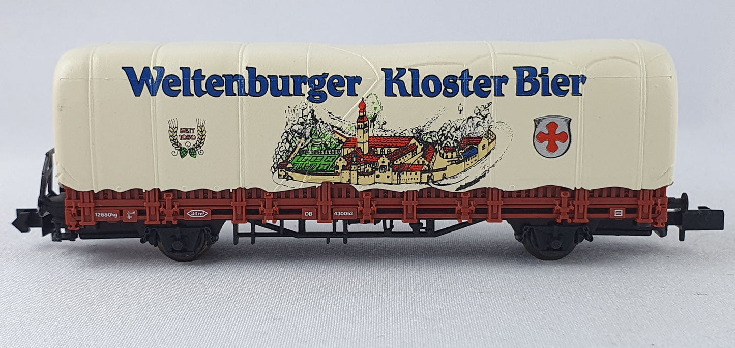 Arnold 4470 DB Rungenwagen mit Plane "Weltenburger Kloster Bräu" OVP (DG617)