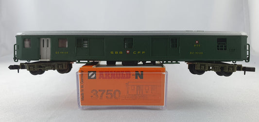 Fourgon à bagages Arnold 3750 CFF avec compartiment courrier, emballage d'origine (BW10) 