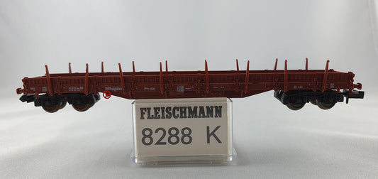 Fleischmann 8288 K DR Flatcar with Side Boards and Stakes, Original Packaging (DG441)