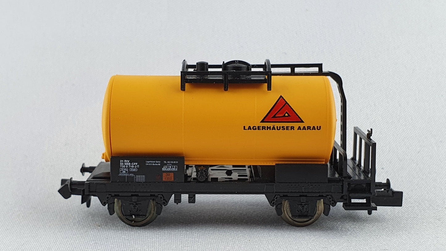 Minitrix 17102.912 SBB Kesselwagen "Lagerhäuser Aarau" OVP (DG127)
