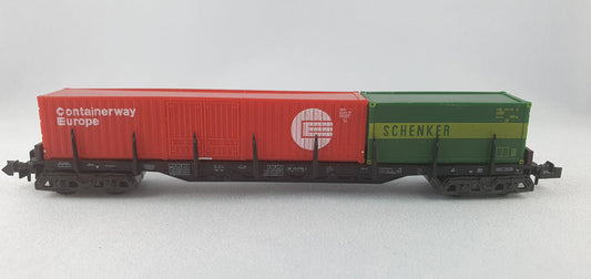 Minitrix 51 3512 00 DB Containertragwagen "Containerway Europe / Schenker" (DG680)