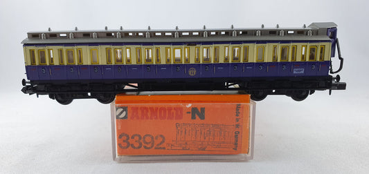 Arnold 3392 DRG Abteilwagen 3. Kl mit BrH "Ruhr Schnellverkehr" violett
