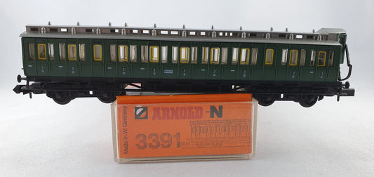 Arnold 3391 KPEV Abteilwagen 3. Kl. mit Brh grün 4-achsig OVP (E3813)