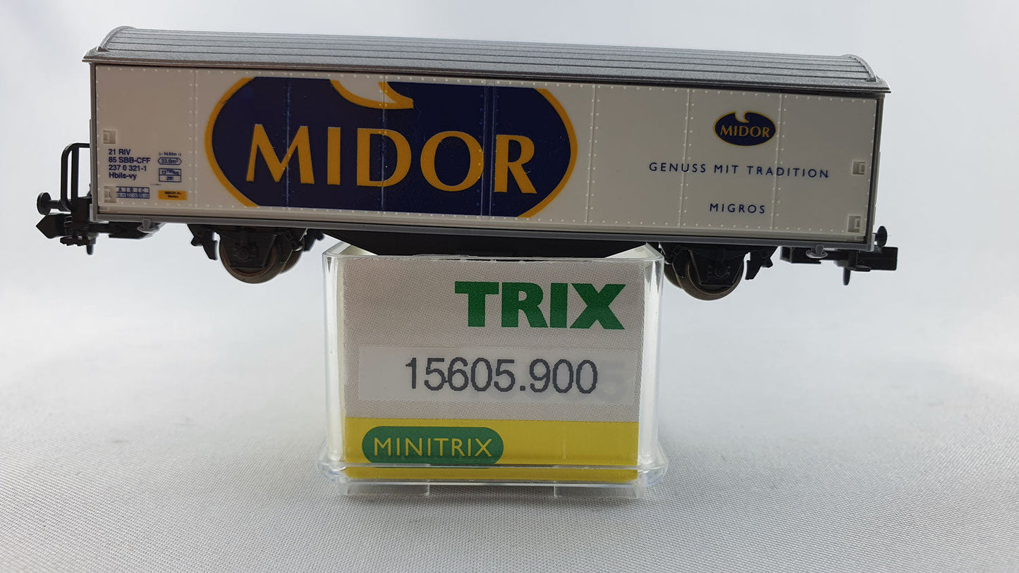 Minitrix 15605.900 SBB Schiebewandwagen "MIDOR" OVP (DG111)