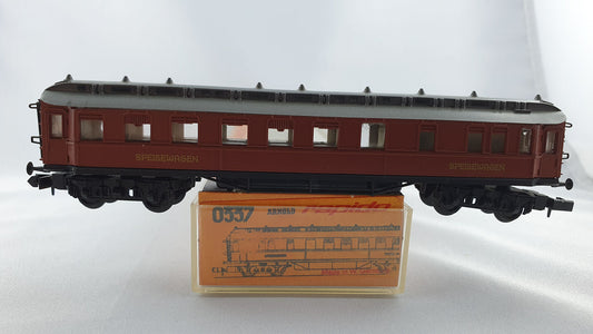 Voiture-restaurant Arnold 337 DRG, emballage d'origine, rouge (DP318) 