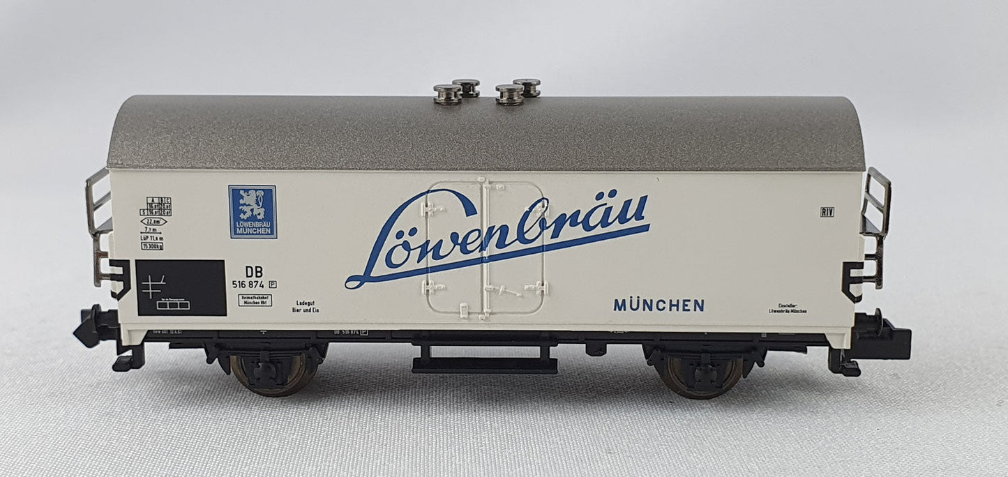 Minitrix 15194-01 DB Wagon à bière "Löwenbrau München" Boîte d'origine (DG322)