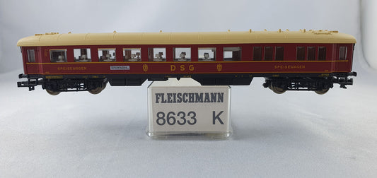Voiture-restaurant Fleischmann 8633 DSG avec éclairage, emballage d'origine (DP580) 