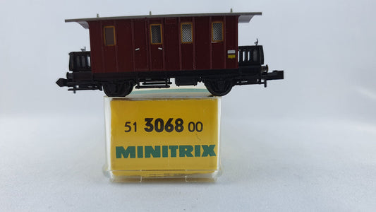 Minitrix 51 3068 00 K.Bay.Sts.B Gepäckwagen mit Postabteil OVP (MBP4)