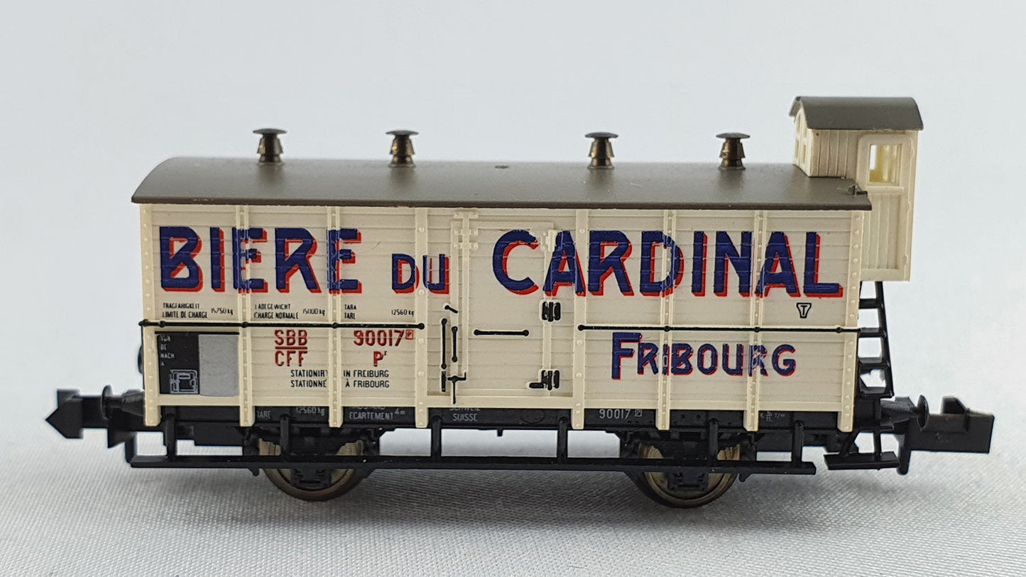 Minitrix 13293 SBB Bierwagen "Bière du Cardinal" OVP (DG132)