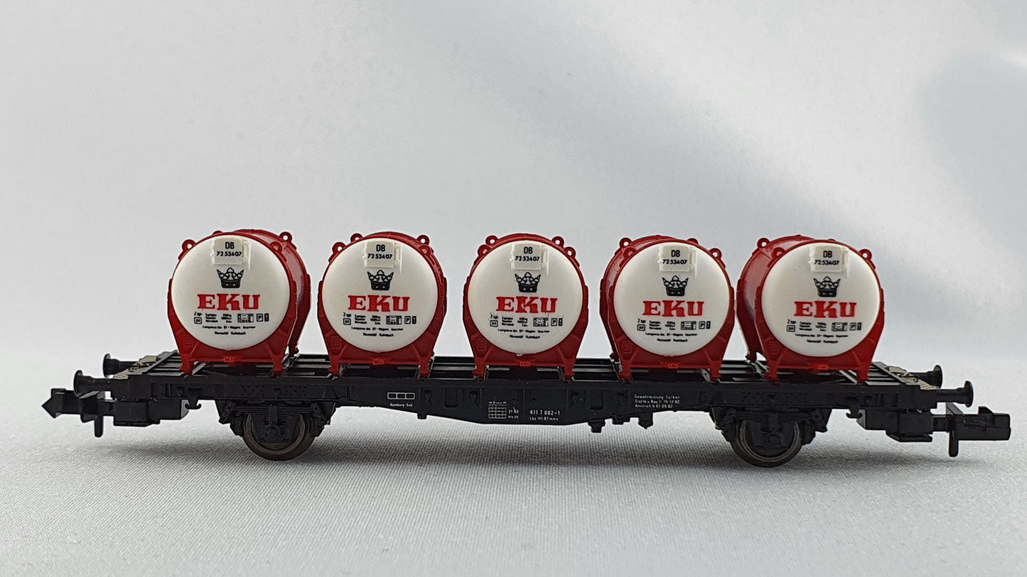Fleischmann 8230 DB Behältertragwagen "EKU" (DG187)