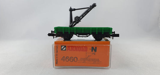 Arnold 4660 DB Flachwagen mit Ladekran OVP (DG631)