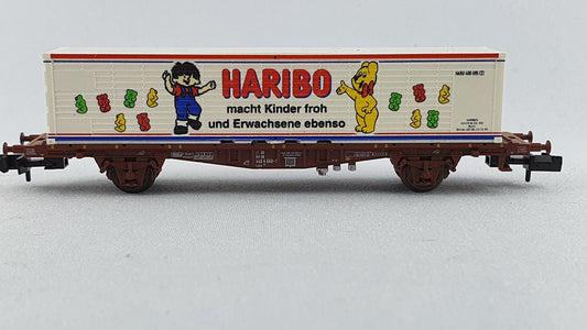 Minitrix 13866 DB Container Tragwagen "Haribo" (DG354)
