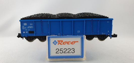 Roco 25223 DB off. Güterwagen blau mit Kohle OVP (DG485)