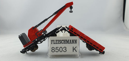 Fleischmann 8503 K DB Kranwagen Set rot OVP (DG446)