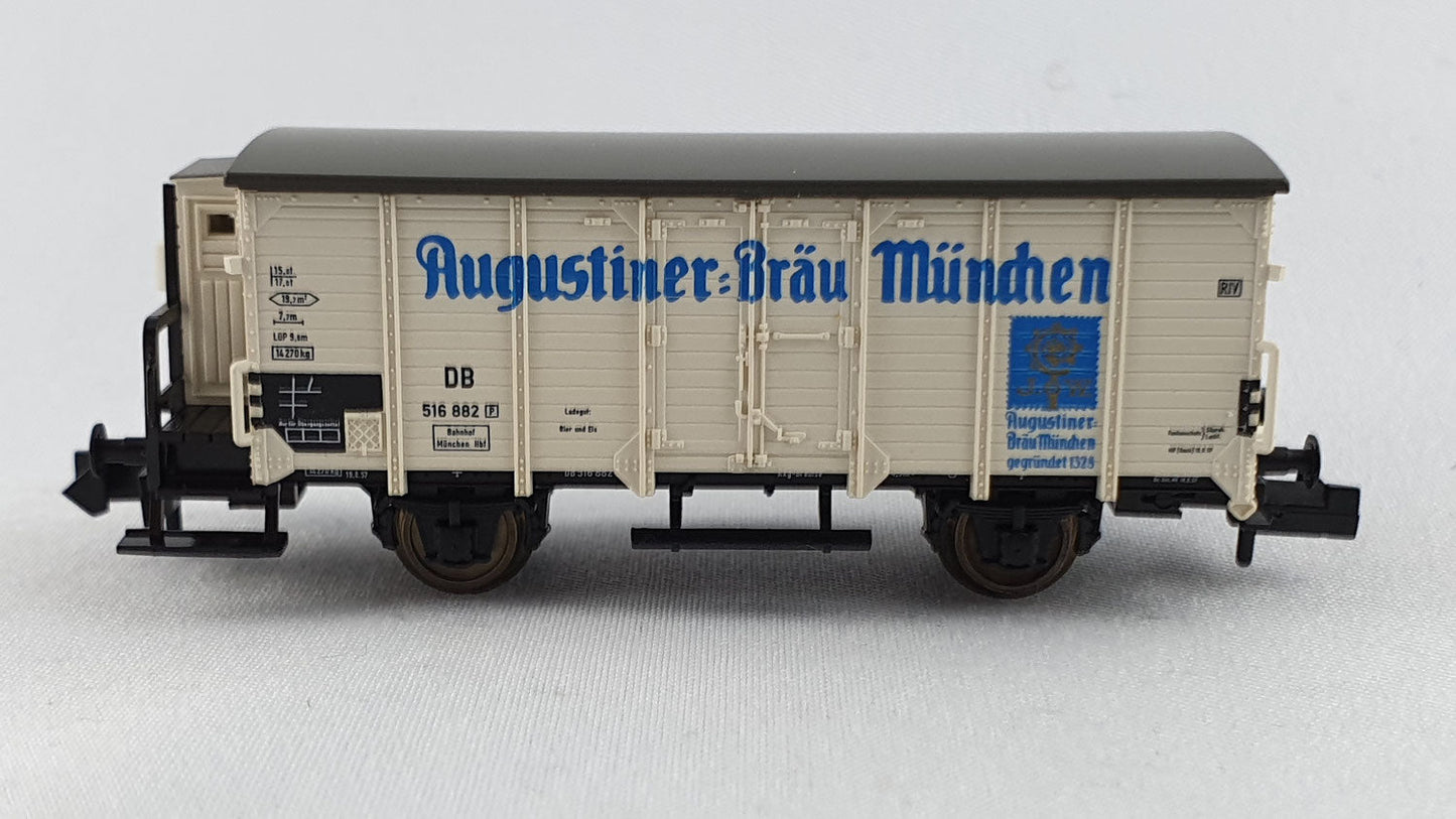 Fleischmann 828346 DB Kühlwagen "Augustiner Bräu München" mit Bremserhaus "Exklusivmodell 2002" OVP (DG270)