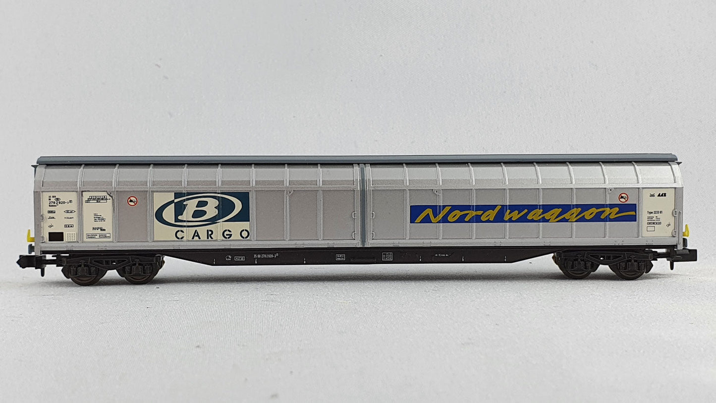 Minitrix 15614 SNCB Schiebewandwagen "B-Cargo / Nordwaggon" OVP (DG100)