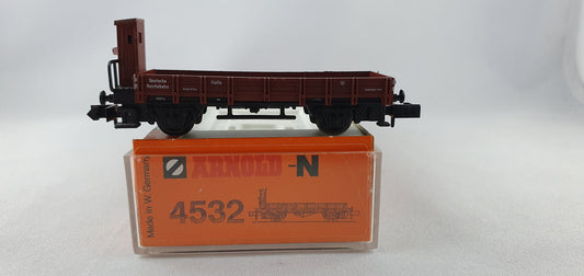Arnold 4532 DRG Niederbordwagen mit Brh "Gattungsbezirk Halle"  OVP (DG630)