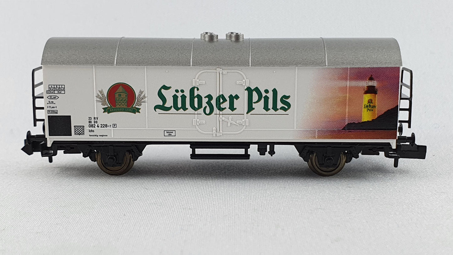 Fleischmann 848322 DB Kühlwagen "Lübzer Pils" Bierwagen "Exklusivmodell 2004" OVP (DG268)