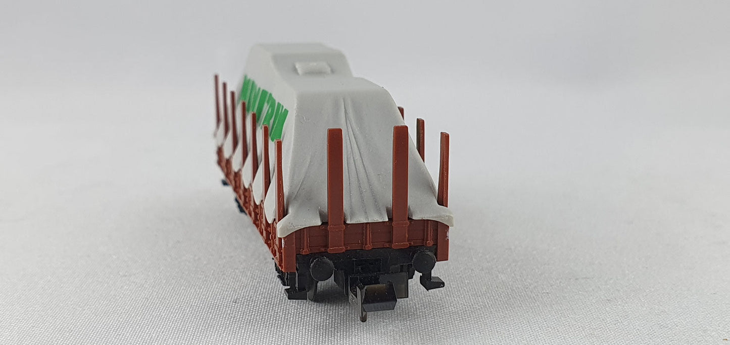 Minitrix 51 3266 00 DB Rungenwagen mit Plane Minitrix OVP (DG289)