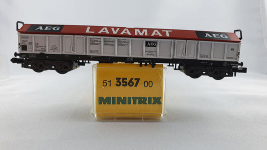 Minitrix 13567 DB Hubschiebewandwagen "AEG Lavamat" OVP (DG125)