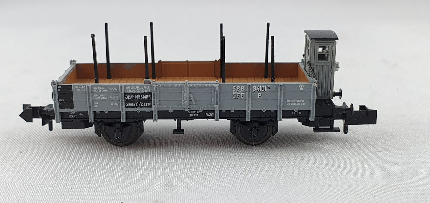 Minitrix 13292 SBB Wagon plat "Jean Mesmer" OVP (AGW7)