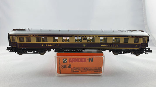 Voiture express Arnold 3858 DRG 2e classe avec éclairage « Rheingold » (E6602) 