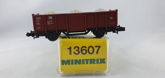Minitrix 13607 DB off. freight car with gravel load OVP (DG350) 