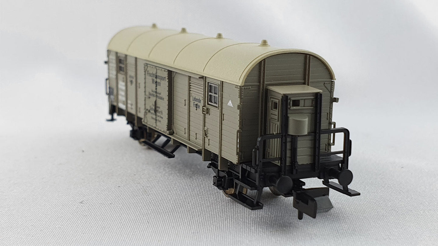 Fleischmann 8307 K DRG ged. Güterwagen mit Bremserhaus "Lebende Fische" OVP (DG197)