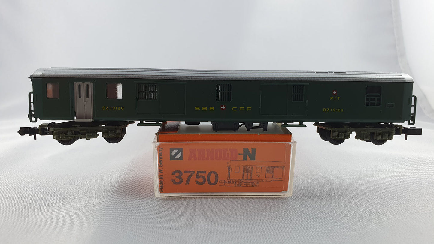 Arnold 3750 SBB Gepäckwagen mit Postabteil OVP (E6421)