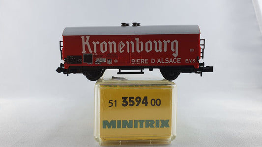 Minitrix 51 3594 00 SNCF Bierwagen "Kronenbourg" OVP (254)