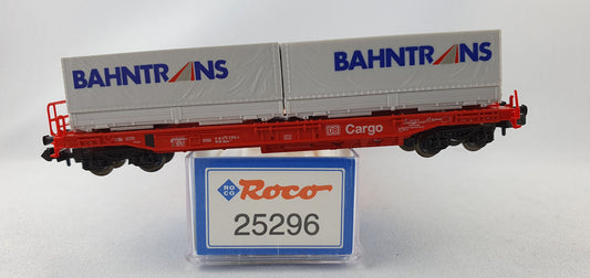 Roco 25296 DB Taschenwagen mit Wechselpritsche "BAHNTRANS" OVP (DG497)