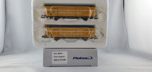 Mabar 86501 SBB Postwagen Set französische Beschriftung OVP (7074)