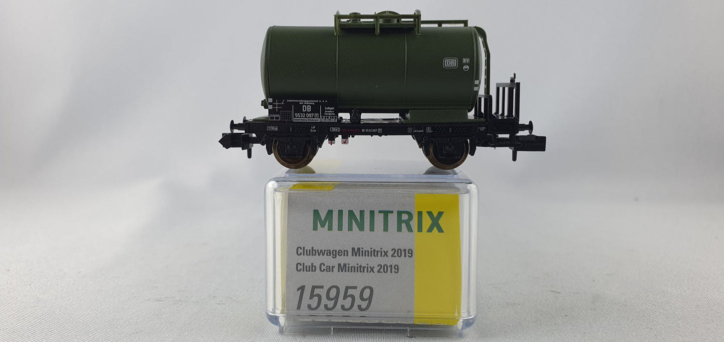Minitrix 15959 DB Tank Car "Industrieverwaltungsges. mbH Bad Godesberg, Club Car 2020 Original Packaging (DG755)