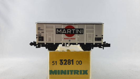 Minitrix 51 3281 00 FS ged. Güterwagen "Martini" OVP (DG518)