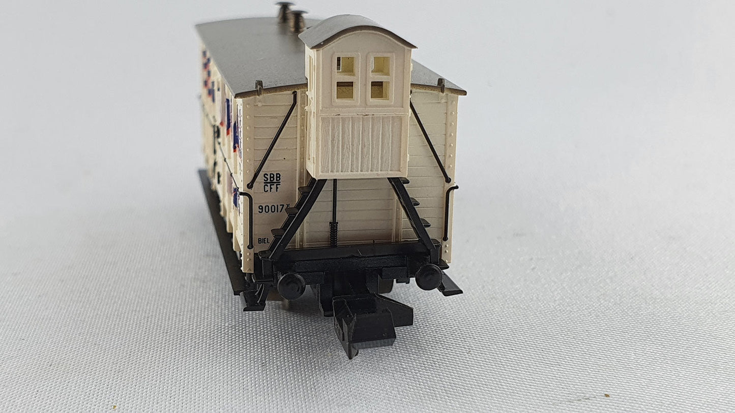 Minitrix 13293 SBB Bierwagen "Bière du Cardinal" OVP (DG132)