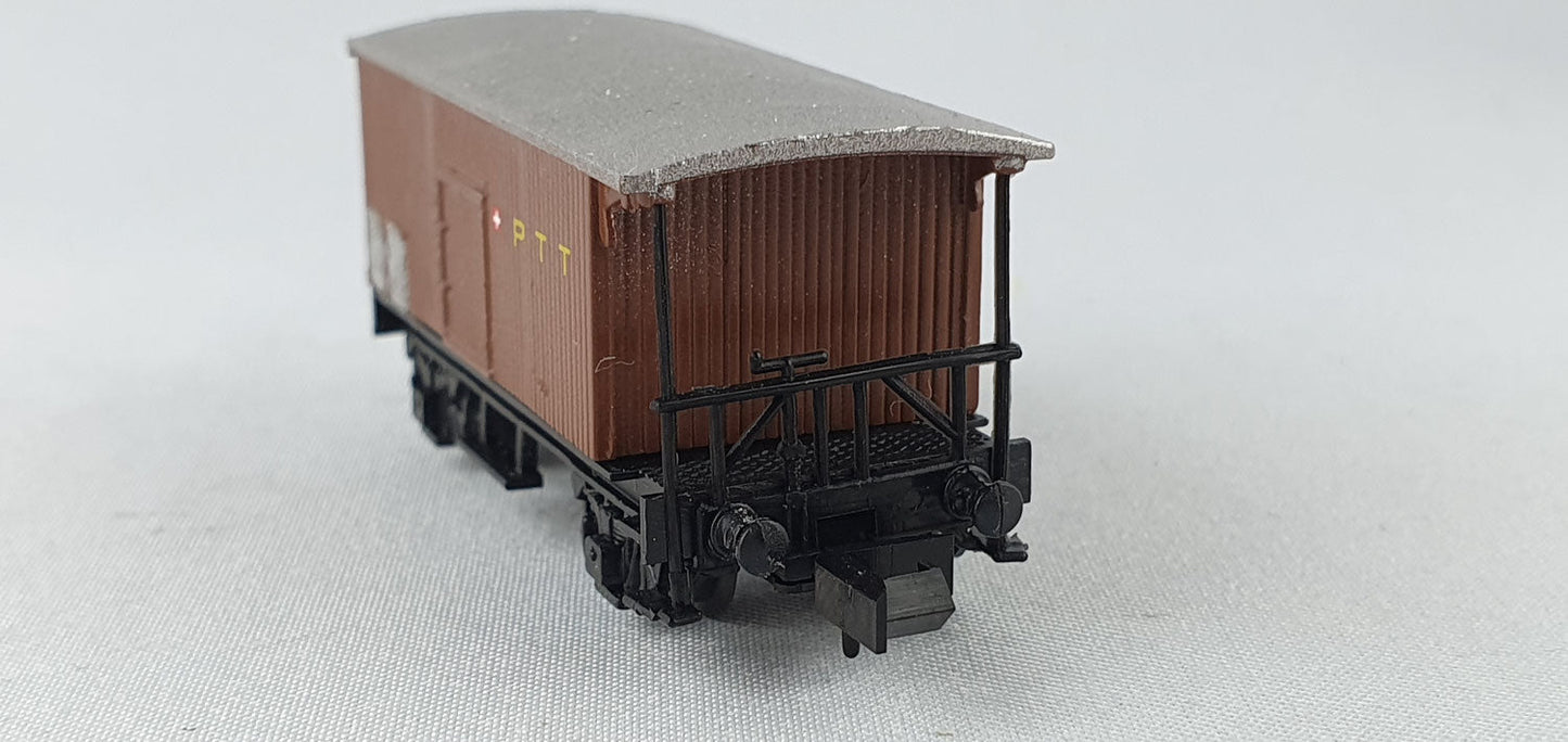 SwissToys SBB Flachdachwagen mit Brb "P T T" OVP (DG472)