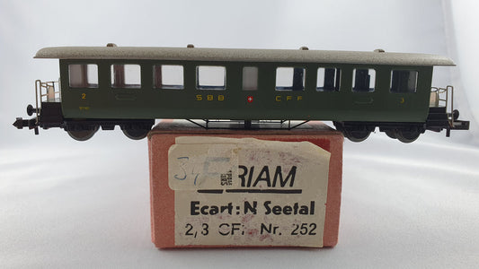 Eriam 252 CFF Seetalwagen 2e/3e Emballage d'origine vert classe (6744) 