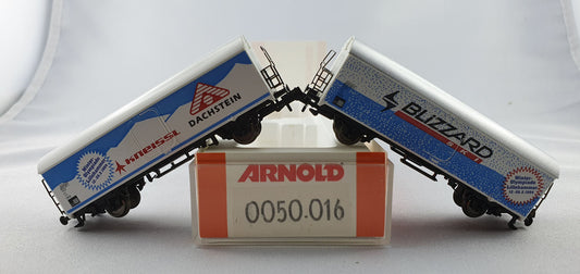 Arnold 0050.016 Güterwagen Set Winterolympiade Lillehammer 1994 OVP Sondermodell (DG4)