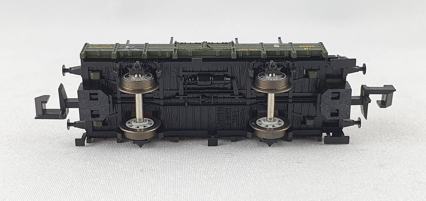 Minitrix 13233 K.Bay.Sts.B Niederbordwagen mit Bremserhaus OVP (DG302)