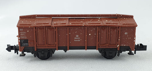 Minitrix 13531 DB Klappdeckelwagen gealtert (DG430)