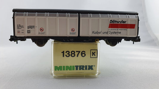 Minitrix 13876 SBB Schiebewandwagen "Dätwyler Kabel & Systeme" OVP (DG99)