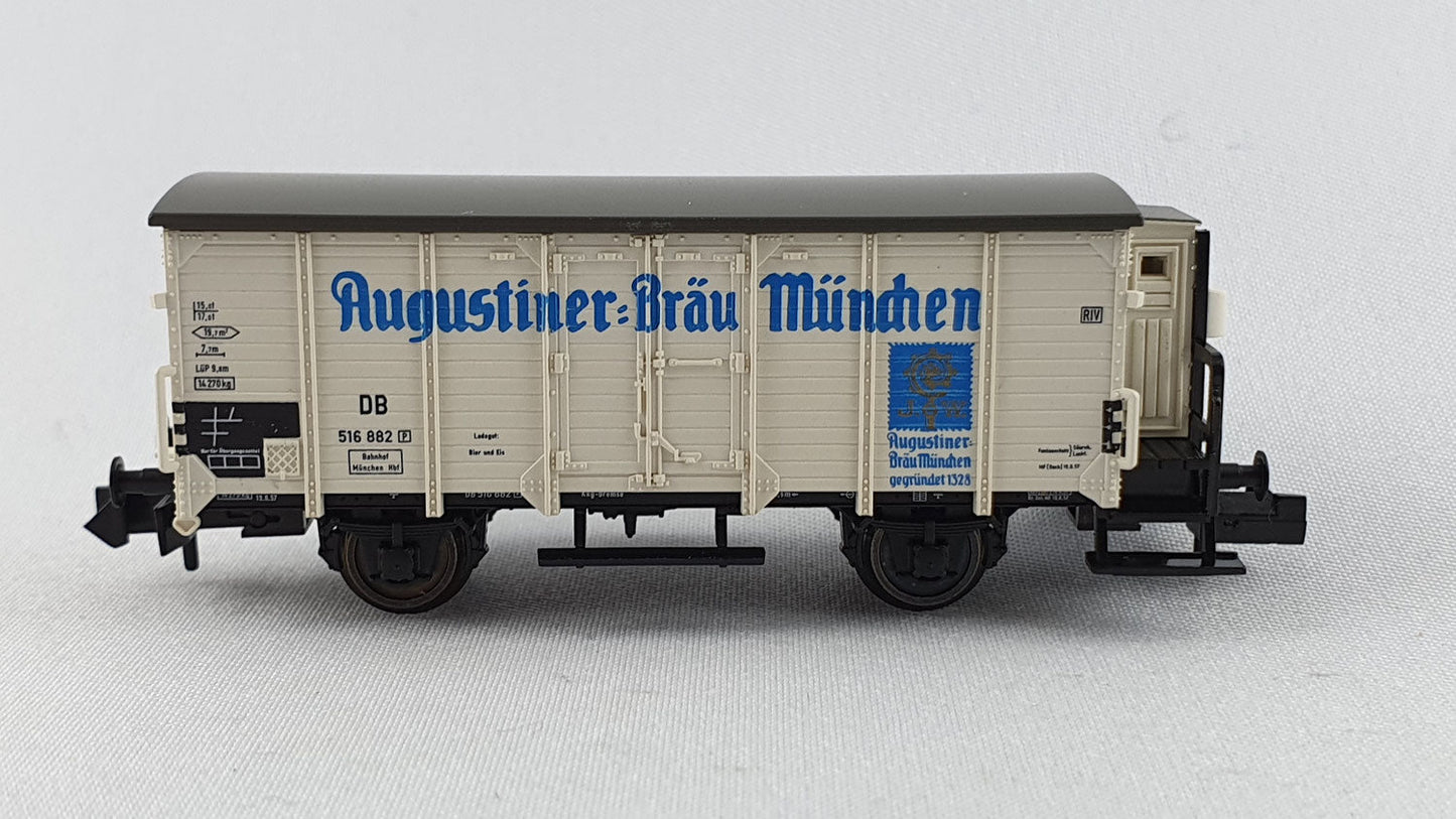 Fleischmann 828346 DB Kühlwagen "Augustiner Bräu München" mit Bremserhaus "Exklusivmodell 2002" OVP (DG270)