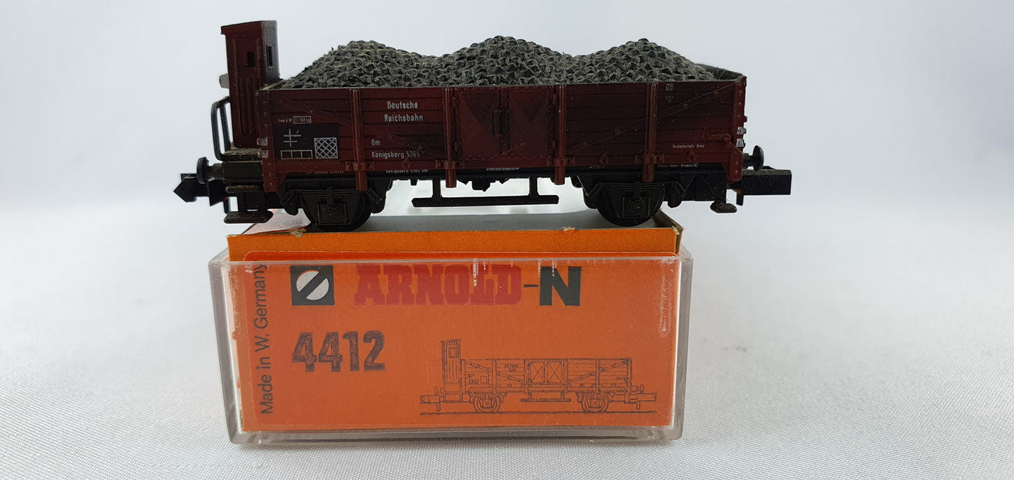 Arnold 4412 DRG off. Güterwagen mit Brh OVP (E1560)