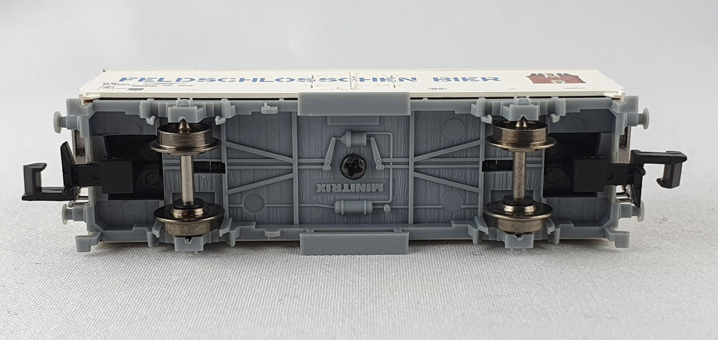 Minitrix 15644-02 SBB Bierwagen "Feldschlösschen Bier" OVP (DG530)